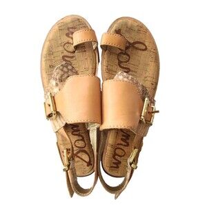 Sam Edelman Leather‎ Boho Indie Bohemian Coastal Grandma Minimalist Sandals 6.5